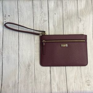 Kate Spade Burgundy Wristlet New Without Tags